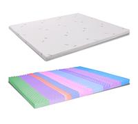 MiaSuite - Topper Memory de Estilo francés BUGNATO 140 x 195 x H 7 cm desenfundable Aloe Vera - Corrector para colchón