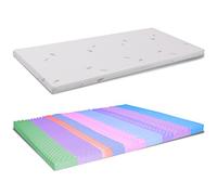 MiaSuite Topper Memory Individual 90 x 190 x 5 cm Alto desenfundable - Corrector Perforado para colchón de tamaño Exterior