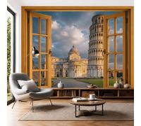 MIATCENRT Fotomural Decorativo Ventanas 3D Arquitectura Del Paisaje