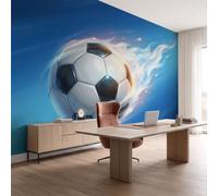MIATCENRT Llamas Fútbol Papel Pintado Pared Deportes Arte | Papel Tapiz Tela de Seda, Decoración de Pared Murales 400Anx280Al cm, FotográFic Sala de Estar Dormitorio Tv De Fotomurales