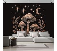 MIATCENRT Papel Tapiz Fotográfico Gótico, 200Anx140Al cm Fondo de Pantalla Hongos Estrellas Papel Pintado, Decoración de Pared para Sala Restaurante Cuarto Oficina Salón, Cobre