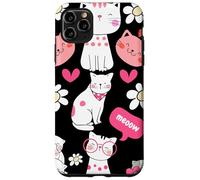 Miau con estilo: arte estético de gatos para fanáticos felinos Carcasa para iPhone 11 Pro Max