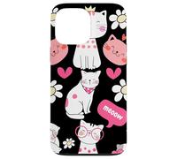 Miau con estilo: arte estético de gatos para fanáticos felinos Carcasa para iPhone 13 Pro Max