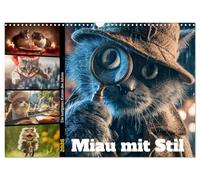 Miau mit Stil (Wandkalender 2026 DIN A3 quer), CALVENDO Monatskalender: Dieser kalender zeigt, was passiert, wenn Samtpfoten in verrückte Situationen ... als Detektiv, DJ oder sogar als Superheld!