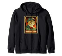 Miau Tse Tung, China, Mao Zedong, dictador, Gato Humor Sudadera con Capucha