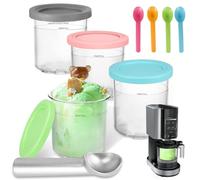 Miawtro 4 recipientes para Creami, compatible con máquina de hielo Ninja Creami Nc300/Nc301/Nc305a/Nc301co/Nc299amz Serise, para recipientes Ninja Creami Deluxe, 4 colores, apto para lavavajillas