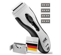 miaX Premium Rasqueta Multiuso 2.0 - Rascador para vitrocerámica, con 8 cuchillas de recambio integradas - para placa de inducción, vidrio, adhesivos y pinturas