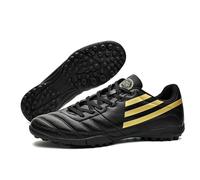 MiaZane Tacos Fútbol Cordones Descentrados FG TF Zona Impacto Más Grande Mejor Control Balón Entrenamiento Partido Césped Natural Artificial Tallas 35-45,Black TF,42 EU