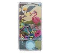 MIBANDERA Mini Juegos de Agua. Juegos de Agua de Anillas para niñas y niños. Juego de Habilidad de Viaje. Aguaplay. Water Geme. Aqua Play. (Tucán -Flamenco)