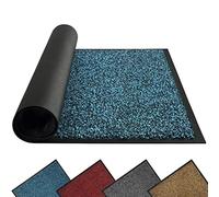 Mibao Dirt Trapper Door Mat for Indoor&Outdoor,60x120cm,Blue Black,Washable Barrier Door Mat,Heavy Duty Non-Slip Entrance Rug Shoes Scraper,Super Absorbent Front Door Mat Carpet