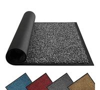 Mibao Dirt Trapper Door Mat for Indoor&Outdoor,60x120cm,Grey Black,Washable Barrier Door Mat,Heavy Duty Non-Slip Entrance Rug Shoes Scraper,Super Absorbent Front Door Mat Carpet