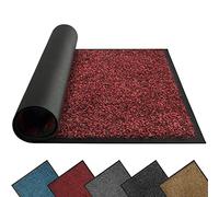 Mibao Dirt Trapper Door Mat for Indoor&Outdoor,60x180cm,Red Black,Washable Barrier Door Mat,Heavy Duty Non-Slip Entrance Rug Shoes Scraper,Super Absorbent Front Door Mat Carpet