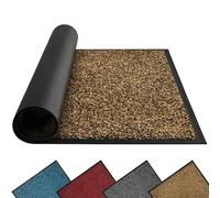 Mibao Felpudo para Interiores y Exteriores, 61 x 91 cm, Color Negro y marrón, Resistente Antideslizante, rascador de Zapatos, tapete superabsorbente para Puerta Delantera