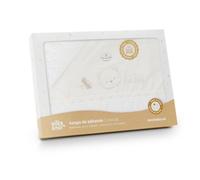 mibebestore Sabanas 100% Algodón MINICUNA 50X80 Primavera, Verano - Oso Estrella Beige (Bajera+encimera+Funda Almohada)