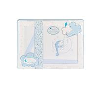 mibebestore Sabanas de Invierno CORALINA Extrasuave MINICUNA 50x80 - (Bajer encimer Funda Almohada) - Color: Azul - Oferta