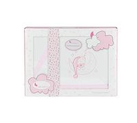 mibebestore Sabanas de Invierno CORALINA Extrasuave MINICUNA 50x80 - (Bajera+encimera+Funda Almohada) - Unicornio Blanco/Rosa- Oferta