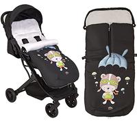 mibebestore - Saco Silla Paseo Universal Polar Paracaidas Negro Azul