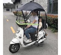 MiBoce Coso De La Cubierta De Lluvia del Scooter De Movilidad Completamente Cerrada, El Dosel del Scooter con Carpa De Sombra De Visera Solar, Tiras Reflectantes, Cremallera Bidireccional