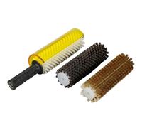 MiBoce Ski Roto Brush Kit, Roto Brush Handle Axle, 200mm/300mm Size Optional, with All 3 Brushes Nylon, Brass Wire, Horsehair for Waxing, Dense Bristles/Resistant To Shedding, Using On Electric Drill