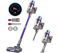 MIBODE Aspiradora con batería de 45000 Pa, 550 W, aspiradora inalámbrica con pantalla inteligente, hasta 60 minutos de tiempo de funcionamiento, aspiradora con modo automático y cepillo antienredos