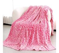 MIBOI Manta cálida de Forro Polar Rosa, Suave, acogedora, Ligera, Manta Suave para Cama