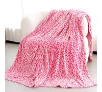 MIBOI Manta cálida Rosa Suave y Ligera para Cama