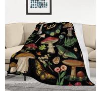 MIBOI Manta de Hongos, Regalos de Hongos para Mujer, Manta de Franela de Forro Polar Suave y acogedora para Todas Las Estaciones para sofá, sofá, decoración de habitación, Mantas de Hongos para