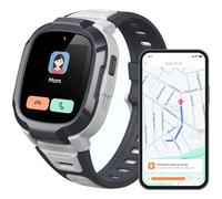 Mibro P6 Relojes Inteligentes Niño con 4G GPS en Tiempo Real, Llamadas SOS, Smartwatch con SIM, Chat, Videollamada, Modo Clase, Reloj Niño Juguetes Regalos para Niñas 4-12 años, Gris