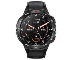 Mibro Reloj inteligente GS Pro (negro) - Pantalla Amoled de 1.4 pulgadas, llamadas Bluetooth, duración de la batería de 20 días, impermeable 5 ATM, posicionamiento GPS, 105 modos deportivos, monitoreo