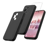 MIBZOR 2 in 1 Funda Compatible con TCL 60 SE NxtPaper 5G (6.7") con 1 Piezas Vidrio Templado Protector de Pantalla Película Protectora, Negro Carcasa Silicona TPU Suave Caso Case