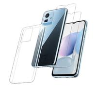 MIBZOR 3 in 1 Funda Compatible con Cubot Note 50 (6.56") con 2 Piezas Vidrio Templado Protector de Pantalla Película Protectora, Transparente Carcasa Silicona TPU Suave Caso Case