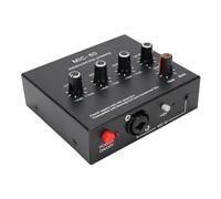 Mic Gain Booster, Micrófono Preamplificador de Alimentación de 48V Circuito Totalmente Equilibrado XLR 3.5 Mm de 6.35 Mm Entradas para Grabación de Voz para Condensador Dinámico (Con cable de sonido