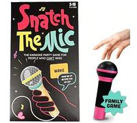 Mic Karaoke Party Game con micrófono de Espuma, Divertido Juego de Mesa Familiar para 2-10 Jugadores, niños y Adultos, 250 Tarjetas de Letras de Canciones para Divertidas Noches de Juegos