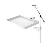 Mic Stand Tray, Adjustable Mic Stand Holder, 8,66 x 6,3 pulgadas Shelf Accessory Attachment for Recording, Stage Performance, Music Sheet, and Live Streaming Setup