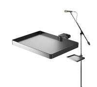Mic Stand Tray, Adjustable Mic Stand Holder, 8,66 x 6,3 pulgadas Shelf Accessory Attachment for Recording, Stage Performance, Music Sheet, and Live Streaming Setup