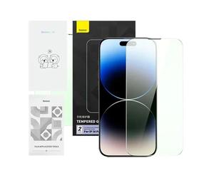 Mica templada Baseus Crystal Series para iPhone 14 Pro con filtro de protección ocular