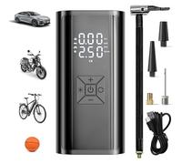 Micacorn Compresor Aire Portatil 4500mAh Compresor Aire Coche con Pantalla LCD Digital y Luz LED Batería Recargable Mini Inflador Ruedas Coche para Coche, Motocicleta, Bicicleta, Bola