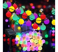 Micacorn Guirnaldas Luces Solar, 7 Metro 8 Modos 50 LED Luces Solares de Globos de Impermeables, LED Luces de Hadas Flor Solar para Exteriores Jardines Bodas Decoración Navideña