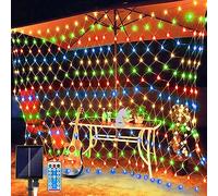 Micacorn Solar Guirnaldas Neta Luz, 2 x 3M Red de Luces Solares 8 Modes 192 LED Guirnaldas Neta Luz con Remote Impermeable de luz de Red con Energía Solar para Jardin Fiesta Navidad Boda