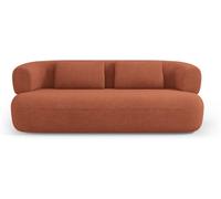 Micadoni Home Sofá 3 plazas de tejido bouclé ladrillo