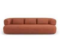 Micadoni Home Sofá 4 plazas de tejido bouclé ladrillo