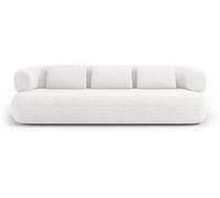 Micadoni Home Sofá 4 plazas de tejido bouclé marfil