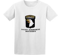 MICAOJI Army 101St Airborne Division Full Color Veteran T-Shirt White XL