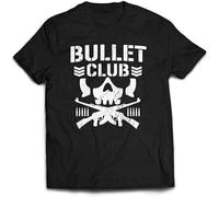 MICAOJI Bullet Club Mens T-Shirt Comfortable Casual Short Sleeve Tops Black L