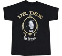 MICAOJI Dr,Dre The Chronic Unisex 100% Cotton Short-Sleeve T-Shirts Black L