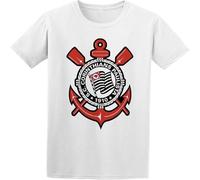 MICAOJI Sport Club Corinthians Paulista T-Shirt Casual Graphic Tops White XL