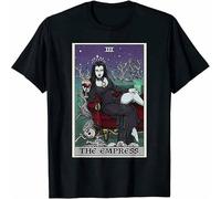 MICAOJI The Empress Tarot Card Vampire Gothic Horror Witch Men T-Shirt Black M