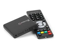 Micca Reproductor Multimedia 4K Ultra-HD para USB y Tarjetas MicroSD, Señalización Digital, Videos MKV MP4 MP3, Salidas HDMI 4K y AV, Reproducción Automática y en Bucle