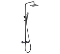 MICE - Conjunto barra de ducha termostatico grifería de baño - Columna de ducha para agua caliente y frio Negro Mate BTAR025/NG