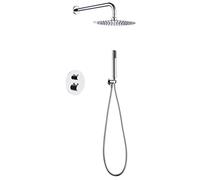 MICE - Conjunto de ducha, Kit termostatico Ducha Empotrado pared - 2 vías - Griferia baño termostatico Cromado